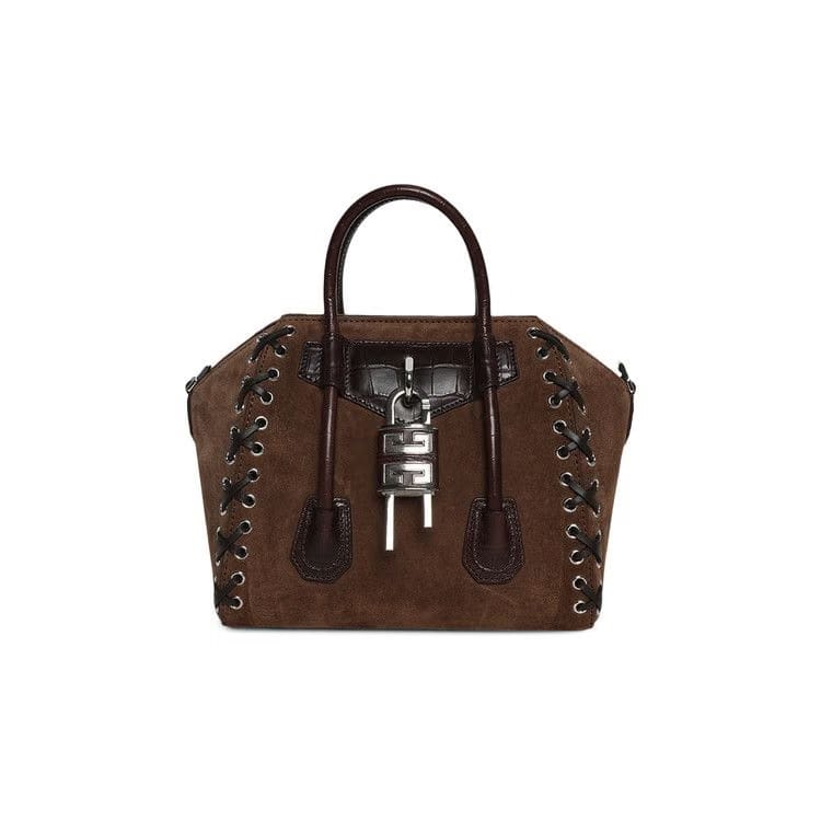 Givenchy Mini Antigona Lock Bag Walnut Brown
