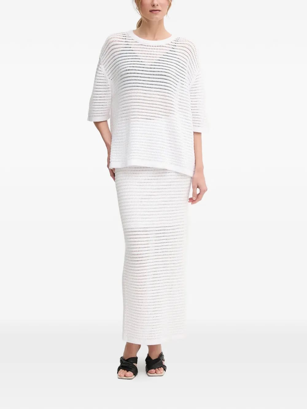 open-knit T-Shirt