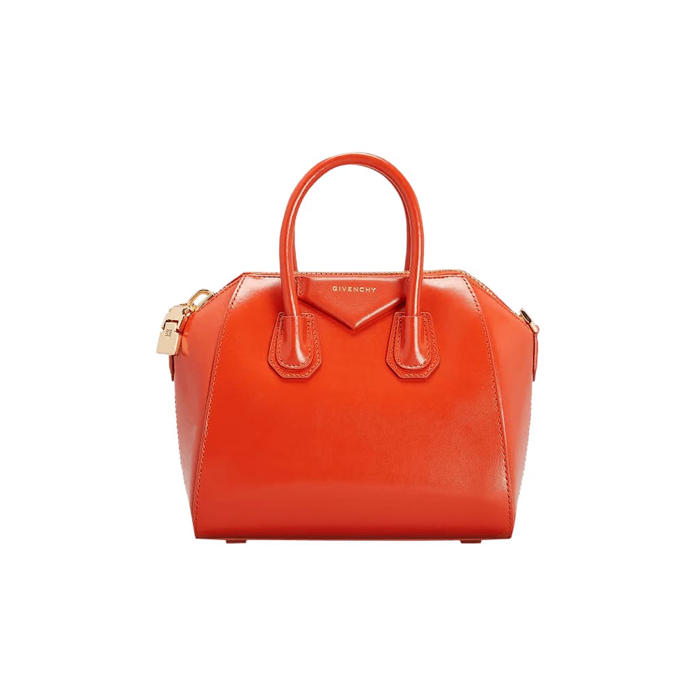 Givenchy Antigona Mini Bag With Thin Strap Dark Orange
