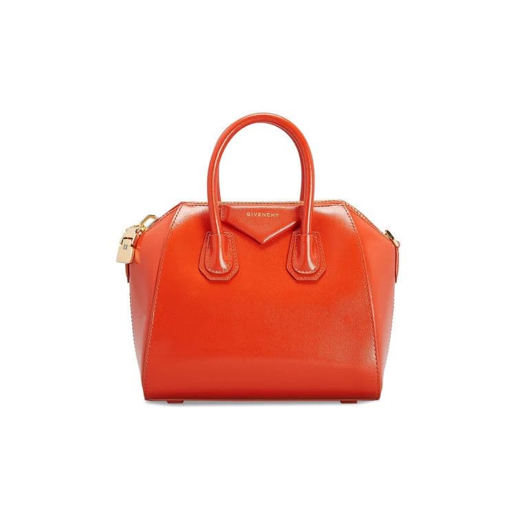 Givenchy Antigona Mini Bag With Thin Strap Dark Orange