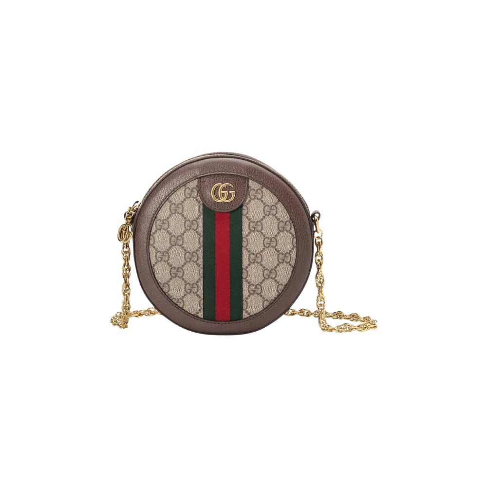 Gucci Ophidia GG Mini Round Bag Beige