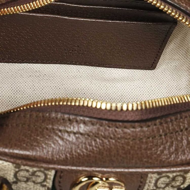 Gucci Ophidia GG Mini Top Handle Bag Beige/Ebony Supreme