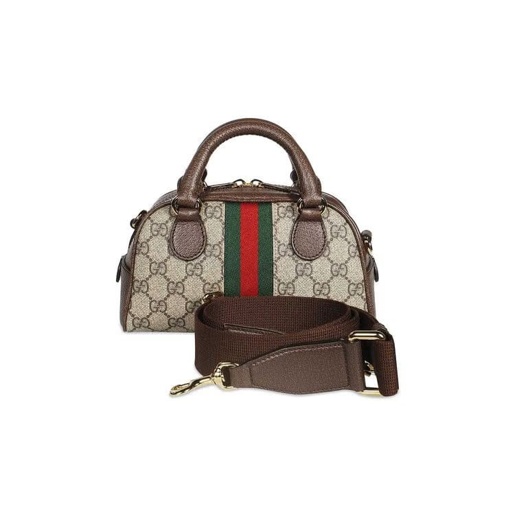 Gucci Ophidia GG Mini Top Handle Bag Beige/Ebony Supreme