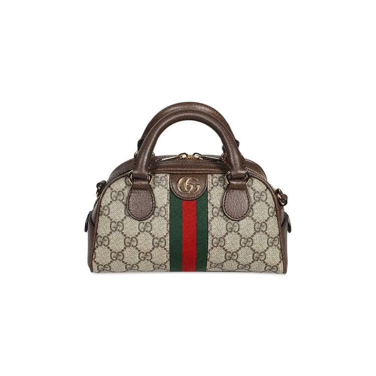 Gucci Ophidia GG Mini Top Handle Bag Beige/Ebony Supreme