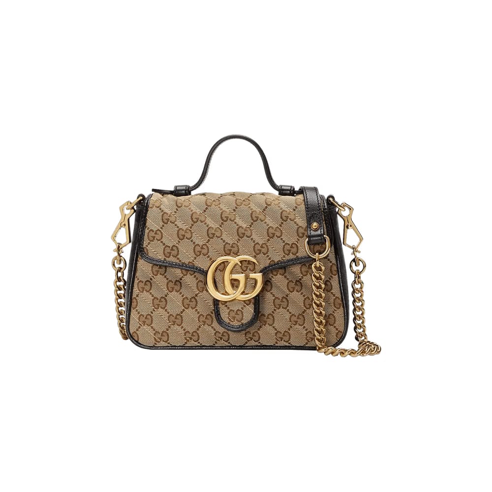 Gucci GG Marmont Mini Top Handle Bag Beige