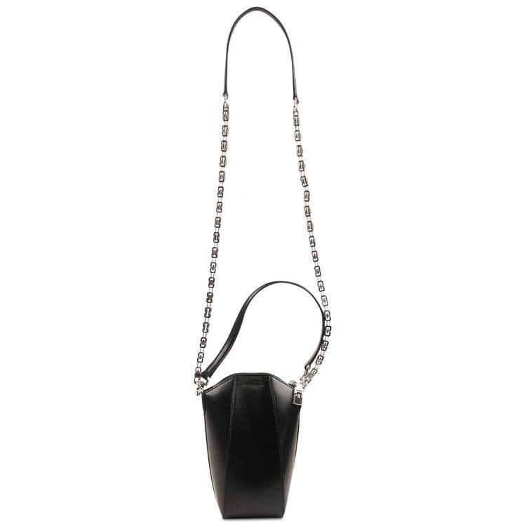 Givenchy Leather Mini Antigona Vertigal Box Bag Black