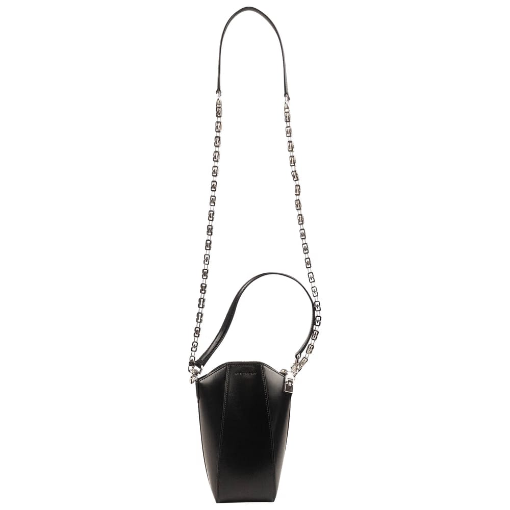 Givenchy Leather Mini Antigona Vertigal Box Bag Black