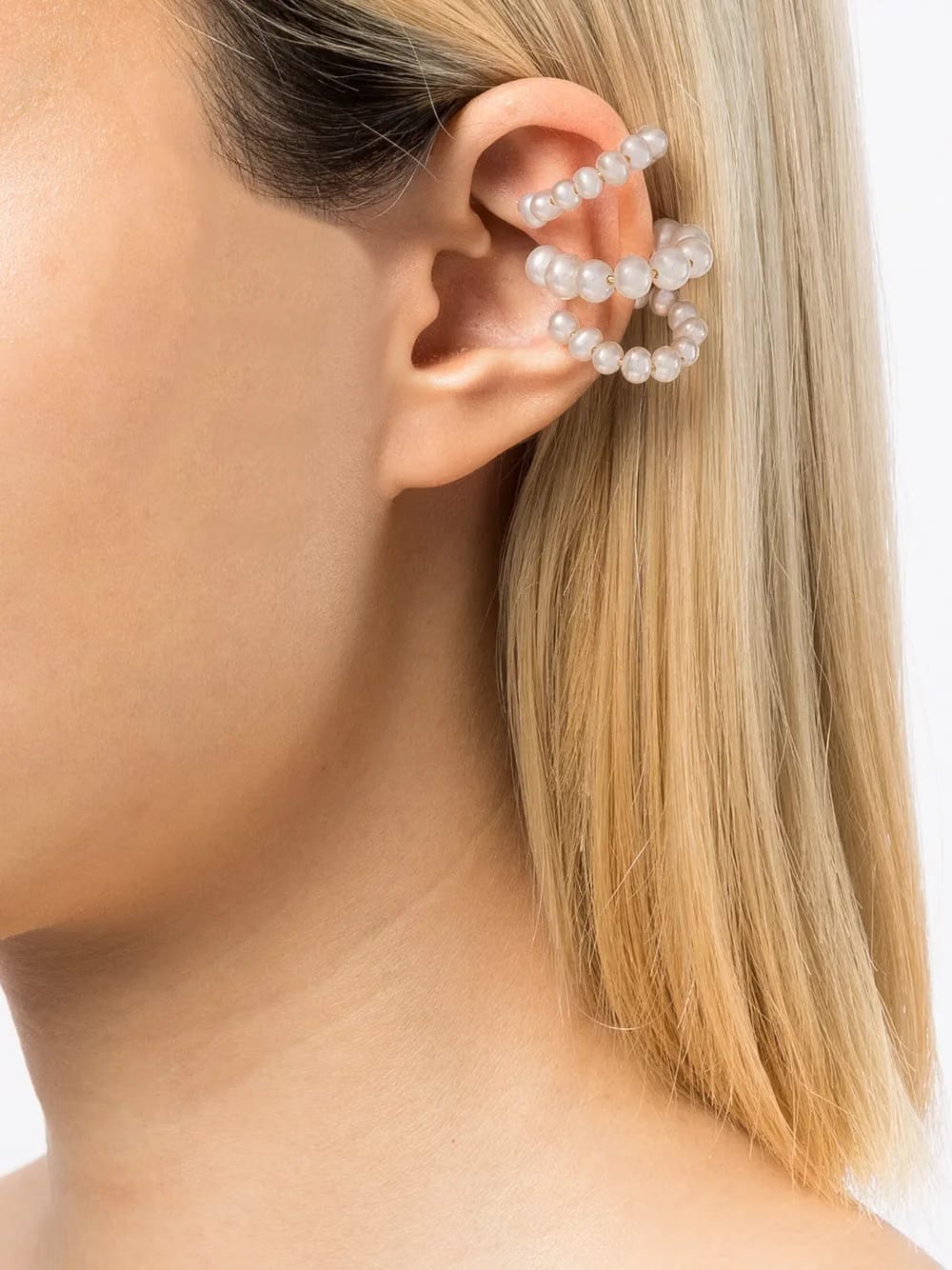 pearl triple-layered ear cuffs