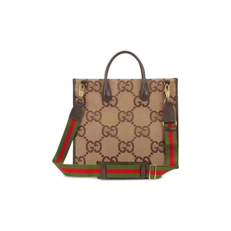 Gucci x Palace GG Jumbo Canvas Tote Bag With Web Details Beige