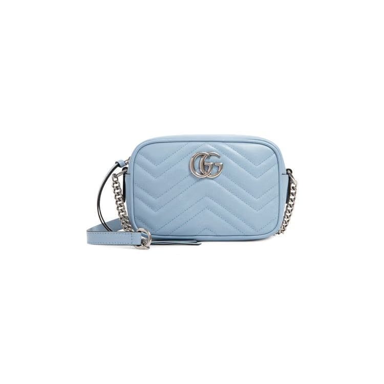 Gucci GG Marmont Matelassé Mini Bag Pastel Blue