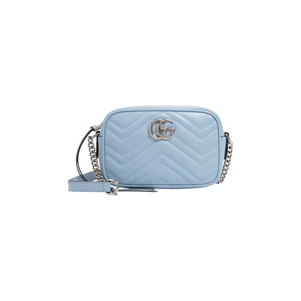 Gucci GG Marmont Matelassé Mini Bag Pastel Blue