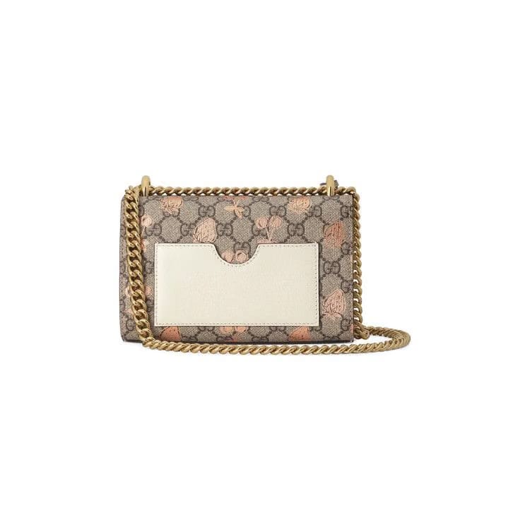 Gucci Padlock Small Berry Shoulder Bag Tan/White