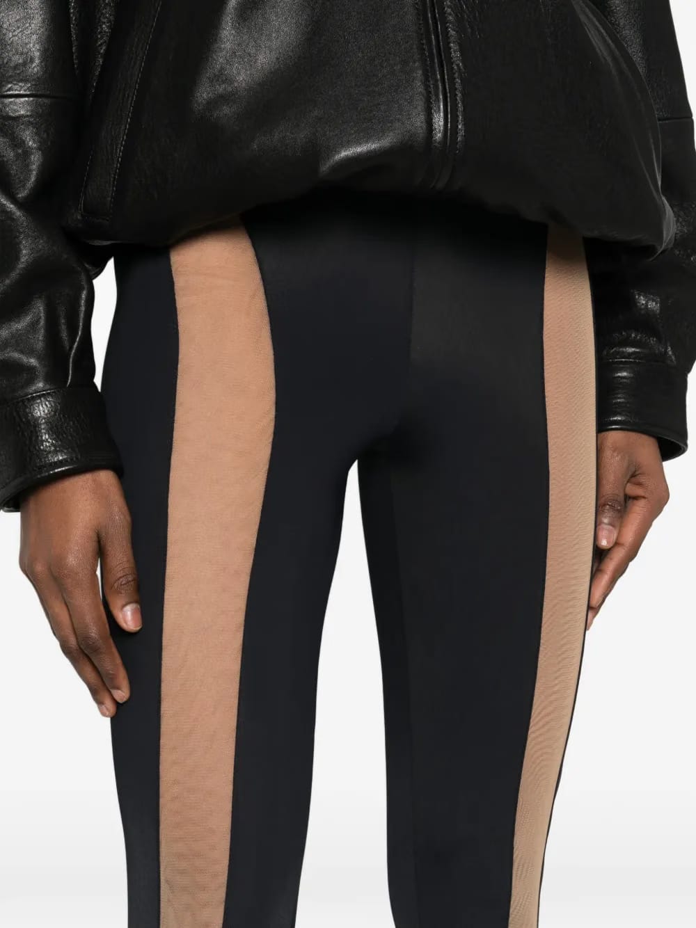 mesh panelled leggings