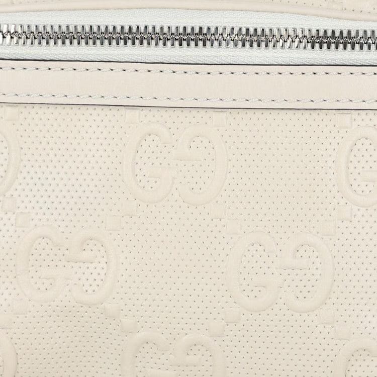 Gucci GG Embossed Belt Bag White