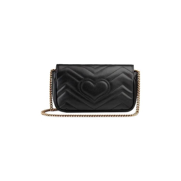 Gucci GG Marmont Matelassé Leather Super Mini Bag Black