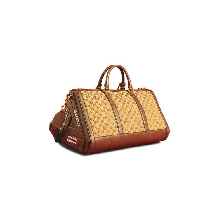 Gucci x Palace Triferg Canvas GG-P Duffle Bag With Embossing Beige/Ebony