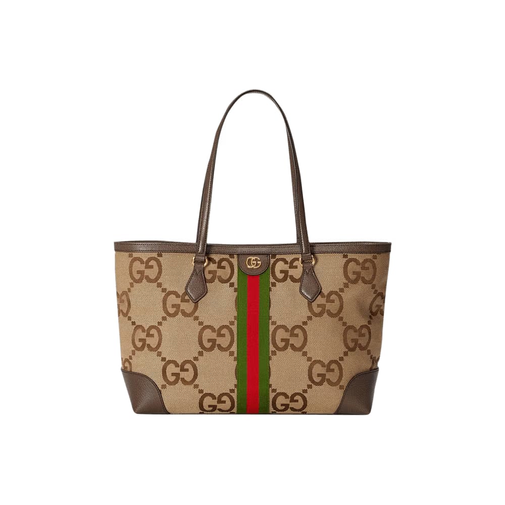 Gucci Ophidia Jumbo GG Medium Tote Camel/Ebony