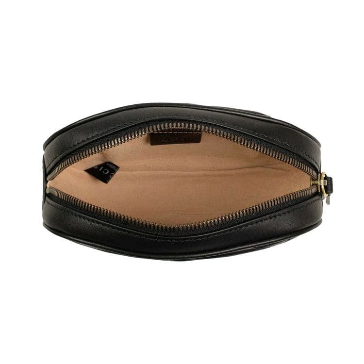 Gucci Quilted Leather GG Marmont Matelassé Belt Bag 38/95 Black