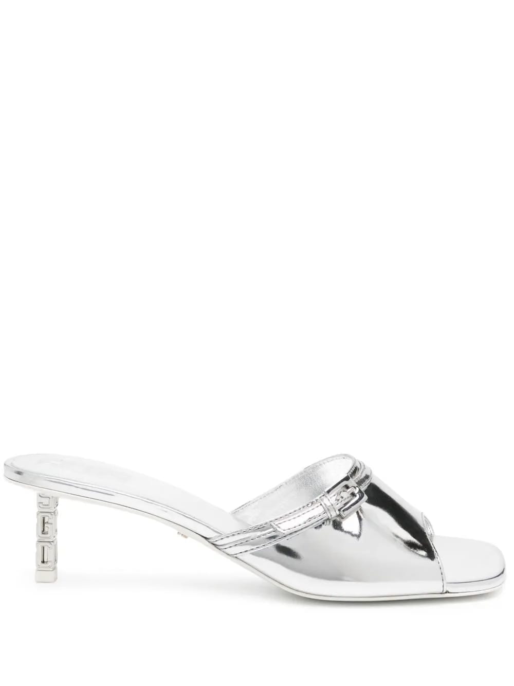 60mm mirrored leather sandals
