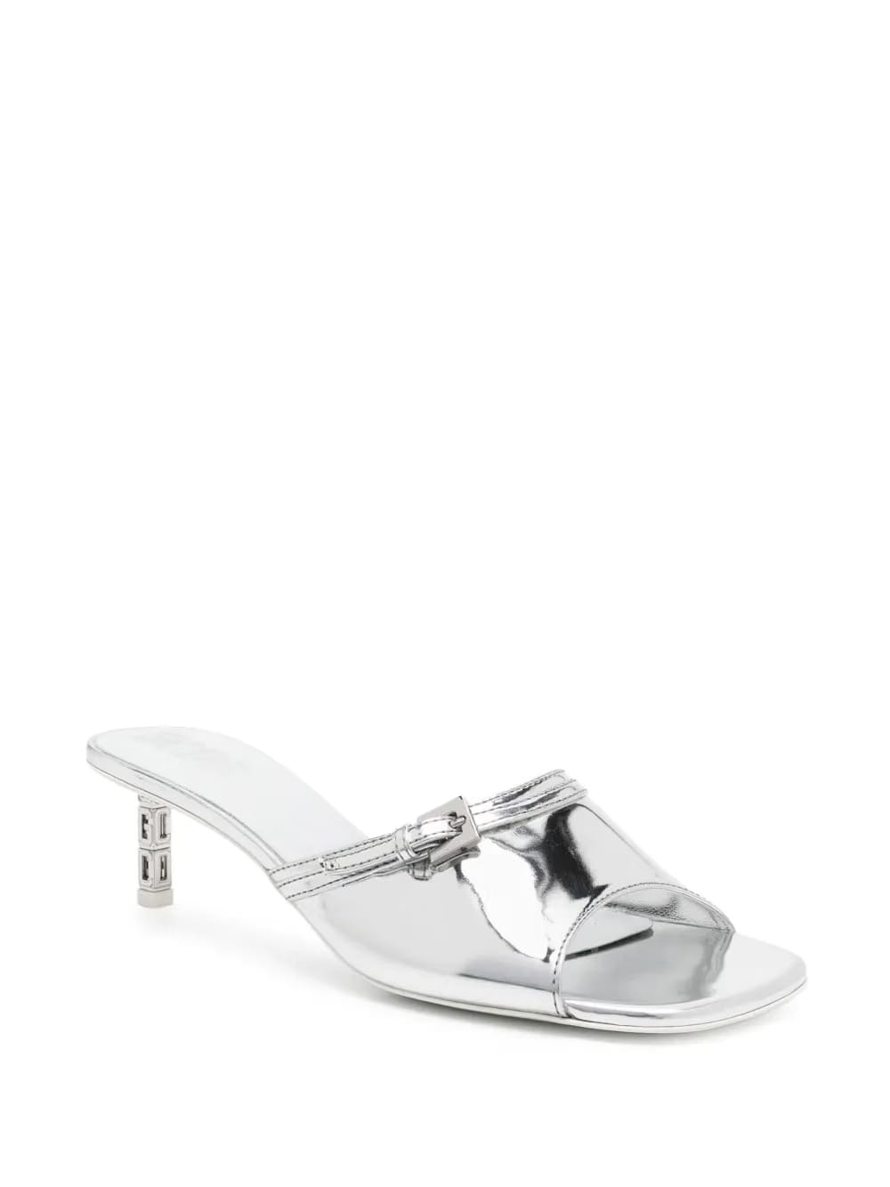 60mm mirrored leather sandals