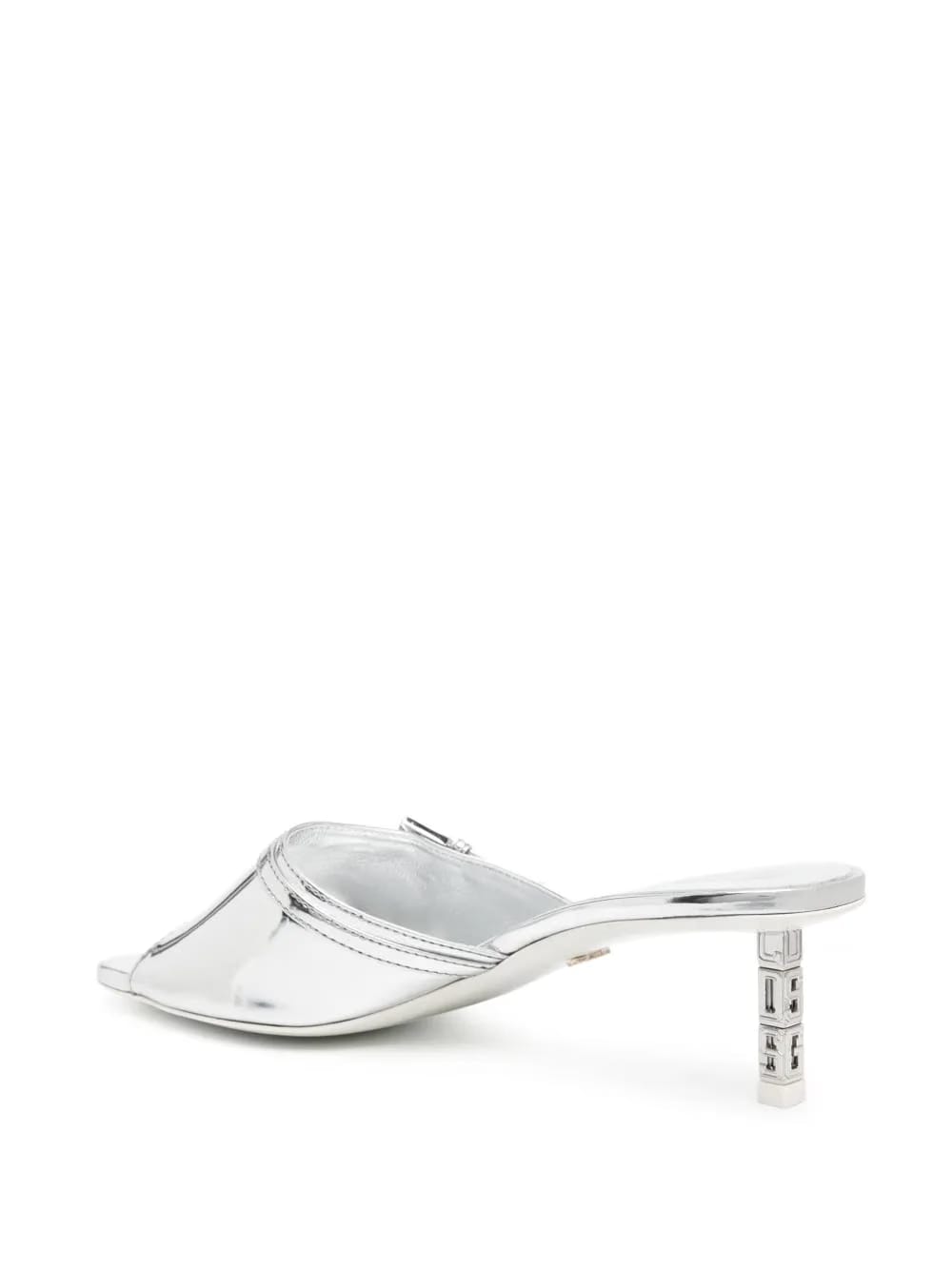 60mm mirrored leather sandals