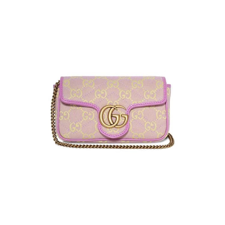 Gucci Super Mini Shoulder Bag Lilac/Yellow
