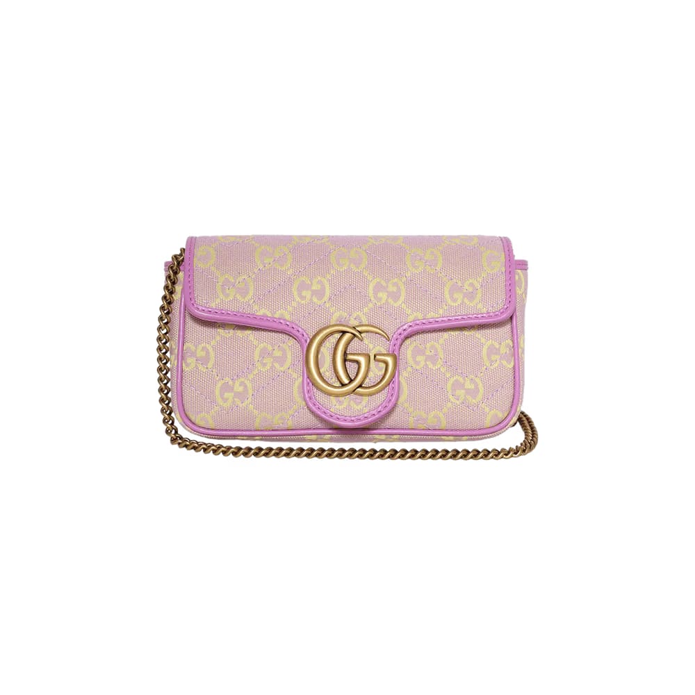 Gucci Super Mini Shoulder Bag Lilac/Yellow