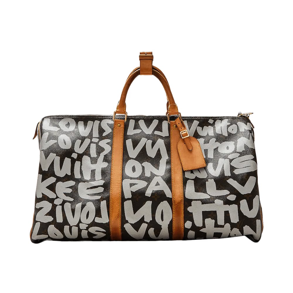 Louis Vuitton x Stephen Sprouse Monogram Graffiti Keepall 50 Boston Bag Brown/White