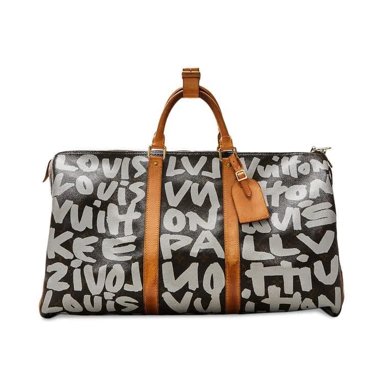 Louis Vuitton x Stephen Sprouse Monogram Graffiti Keepall 50 Boston Bag Brown/White