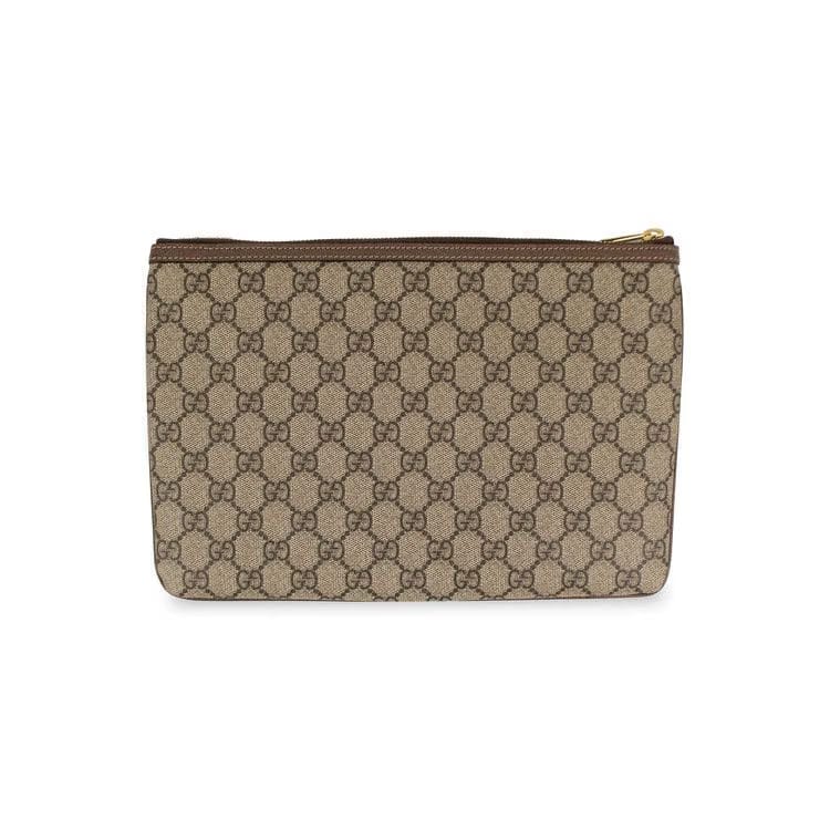 Gucci Ophidia GG Supreme Pouch Bag Beige