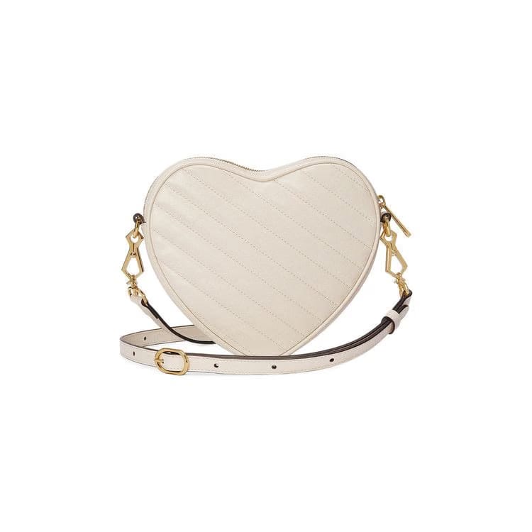 Gucci Interlocking G Mini Heart Shoulder Bag Mystic White