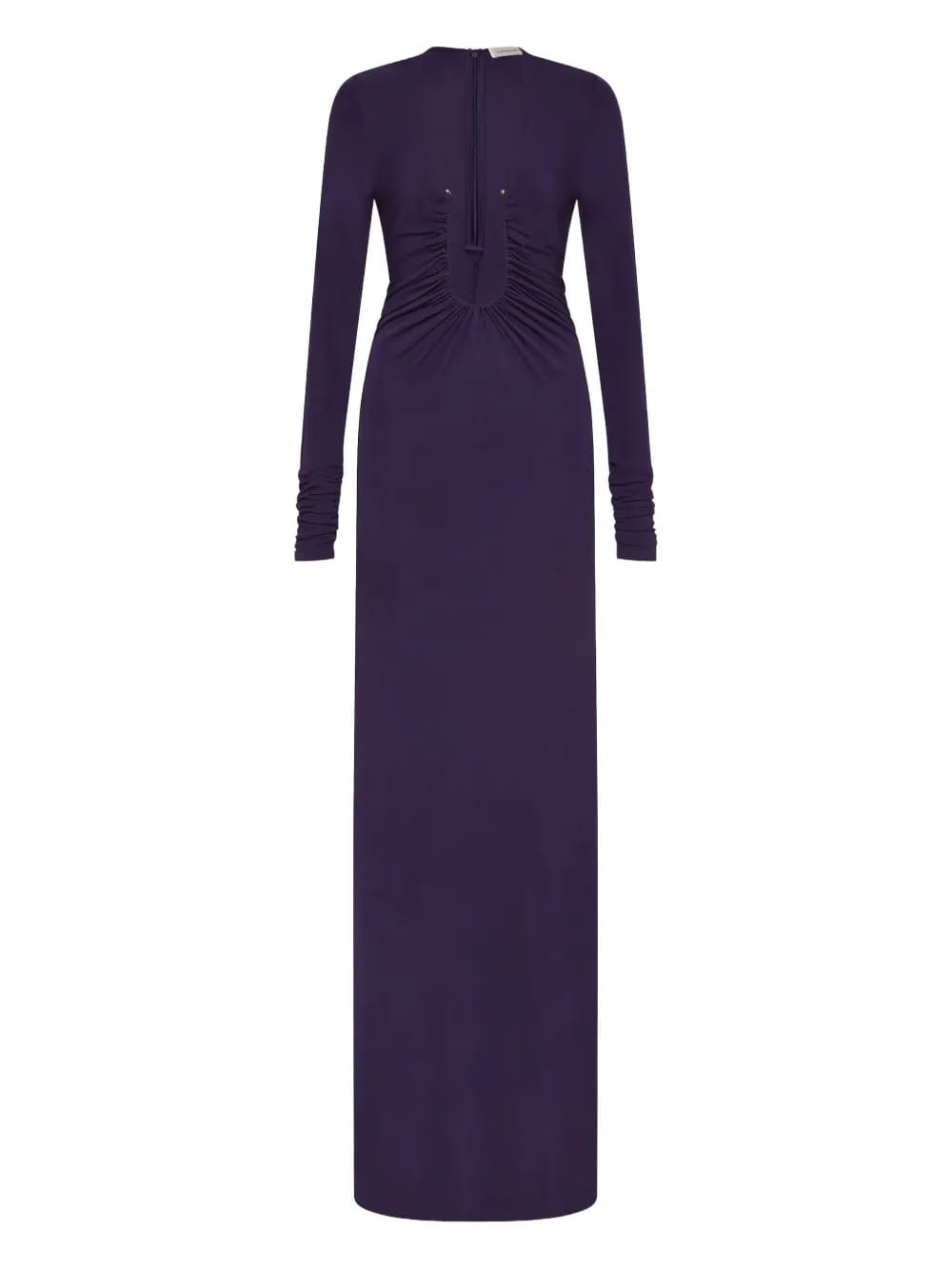 Arced Palm long-sleeves maxi dress