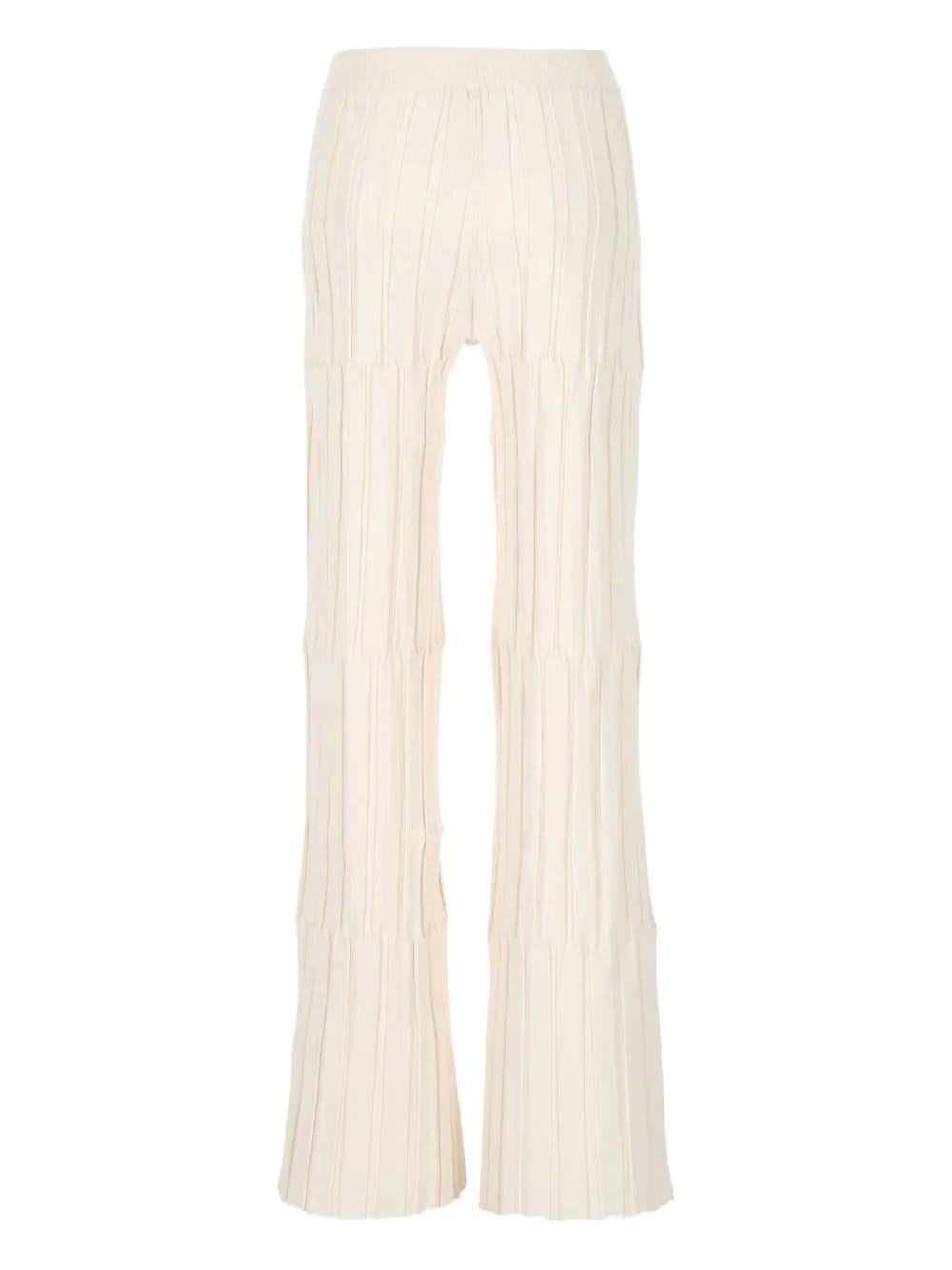 pleated flared trousers
