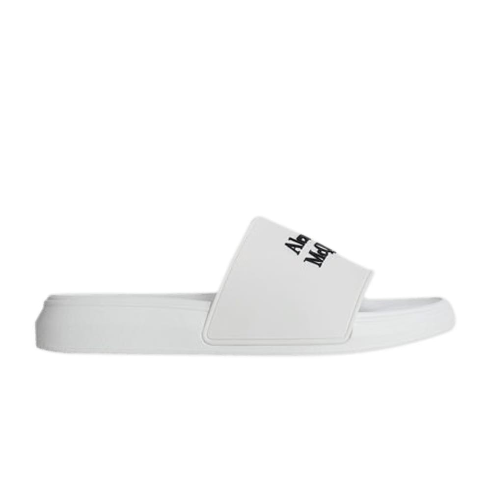 Alexander McQueen Logo Pool Slides White