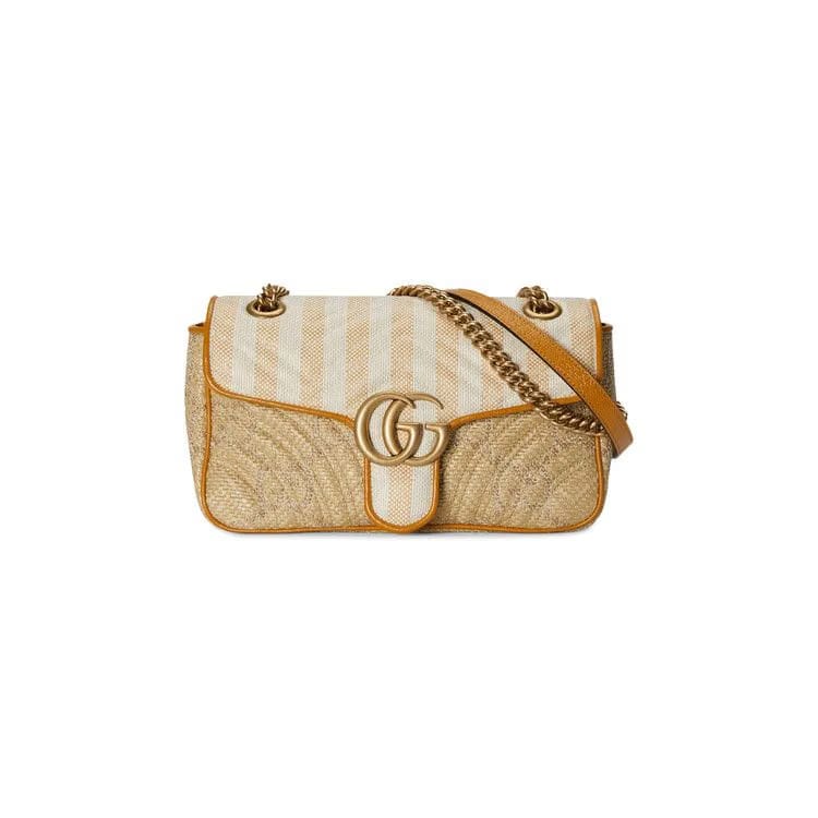 Gucci Marmont Matelassé Shoulder Bag Off White/Beige