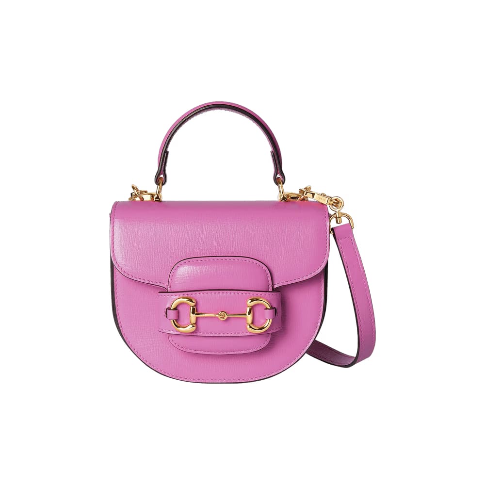 Gucci Horsebit 1955 Mini Top Handle Bag Libre Pink