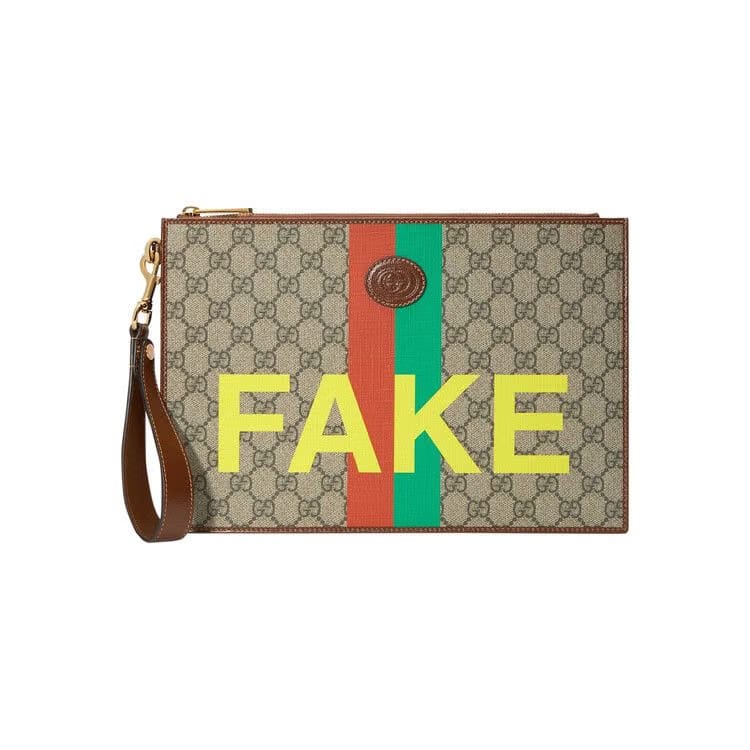 Gucci Interlocking GG Patch Fake/Not Fake Pouch GG Supreme