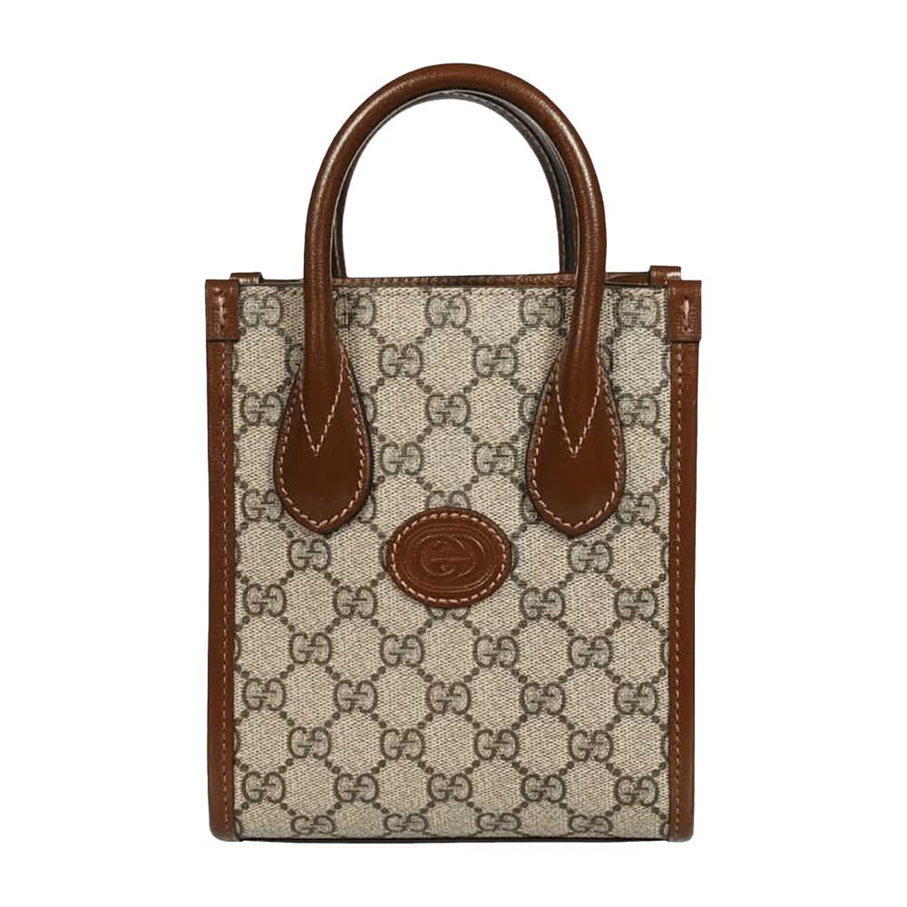 Gucci Mini Tote Bag With Interlocking G GG Supreme