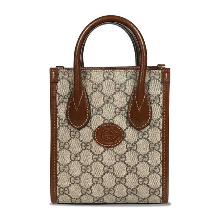 Gucci Mini Tote Bag With Interlocking G GG Supreme