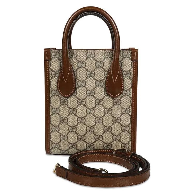 Gucci Mini Tote Bag With Interlocking G GG Supreme