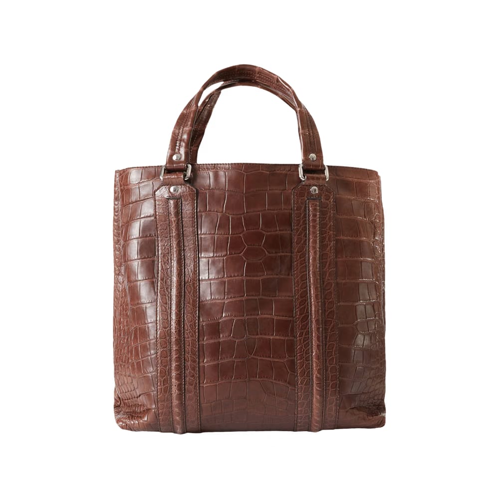 Gucci Crocodile Tote Bag Light Cocoa