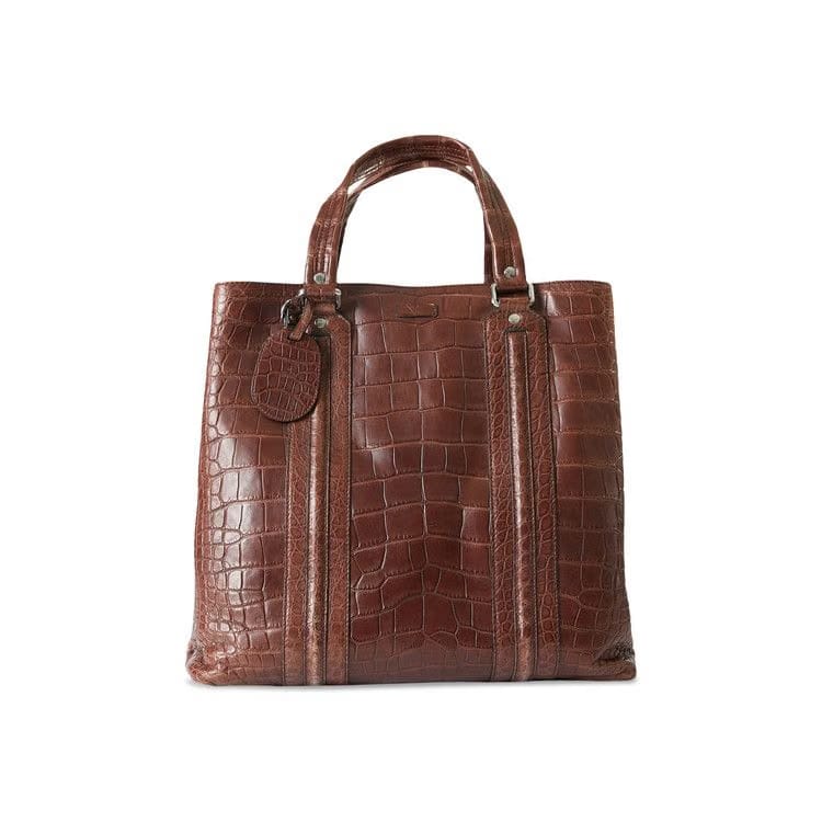 Gucci Crocodile Tote Bag Light Cocoa