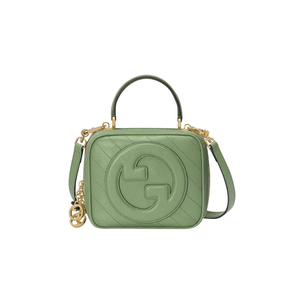 Gucci Blondie Top Handle Bag Green Soil Grass