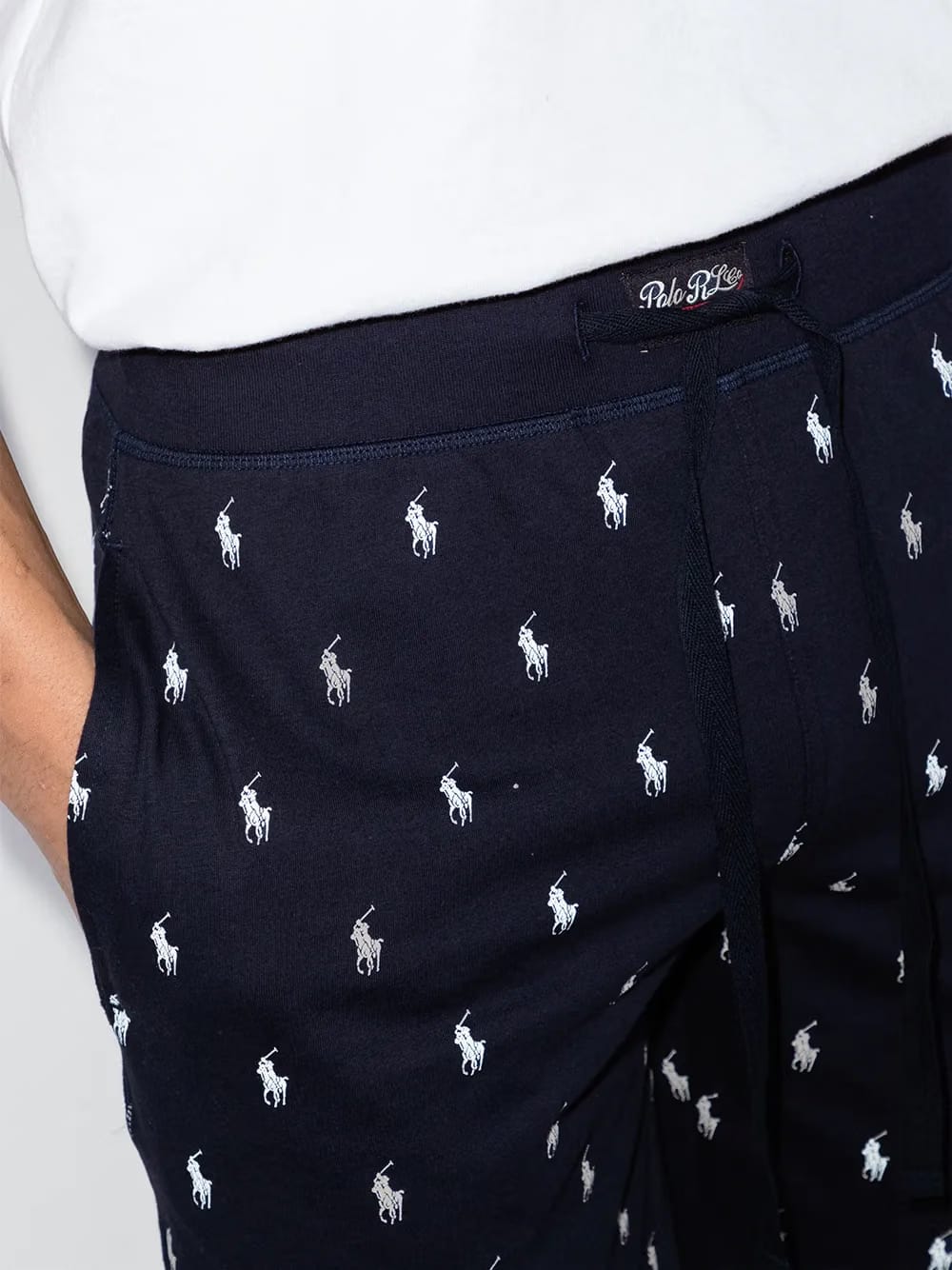 logo print pajama shorts