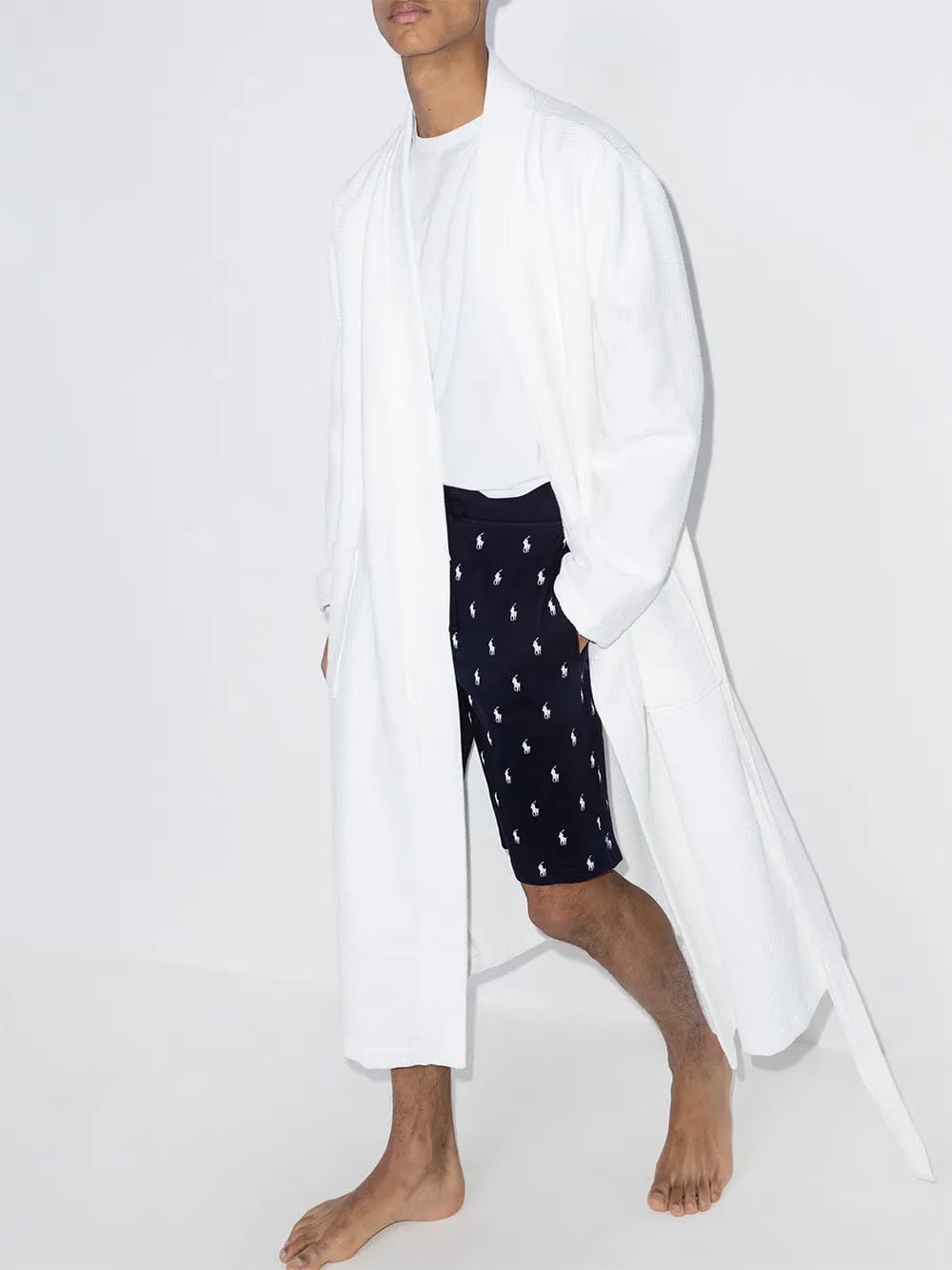 logo print pajama shorts