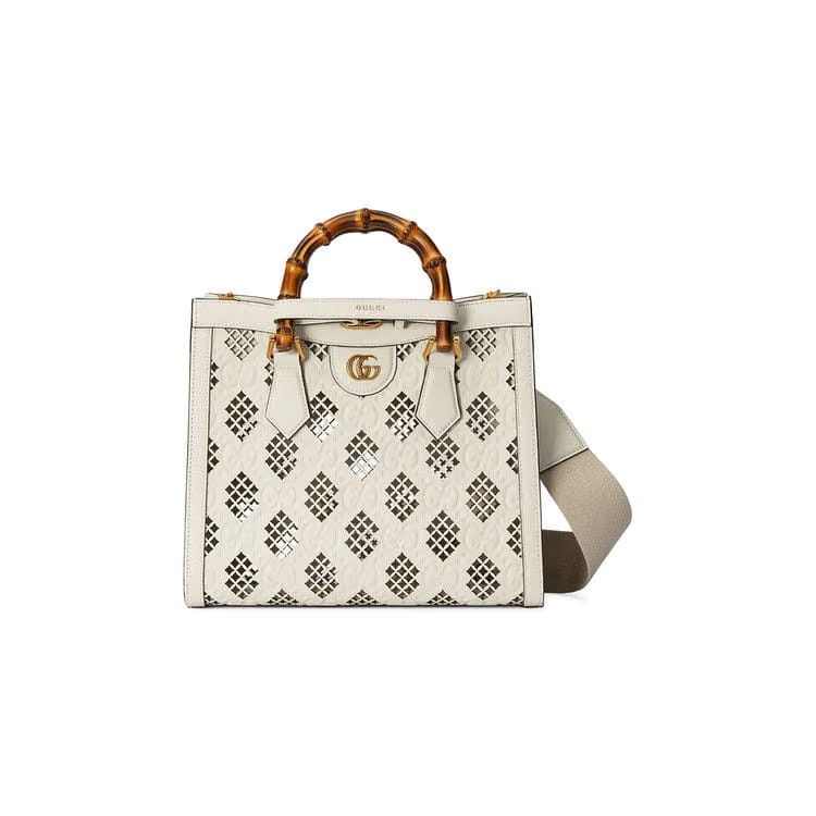 Gucci Gucci Diana Small Tote Bag White/Natural