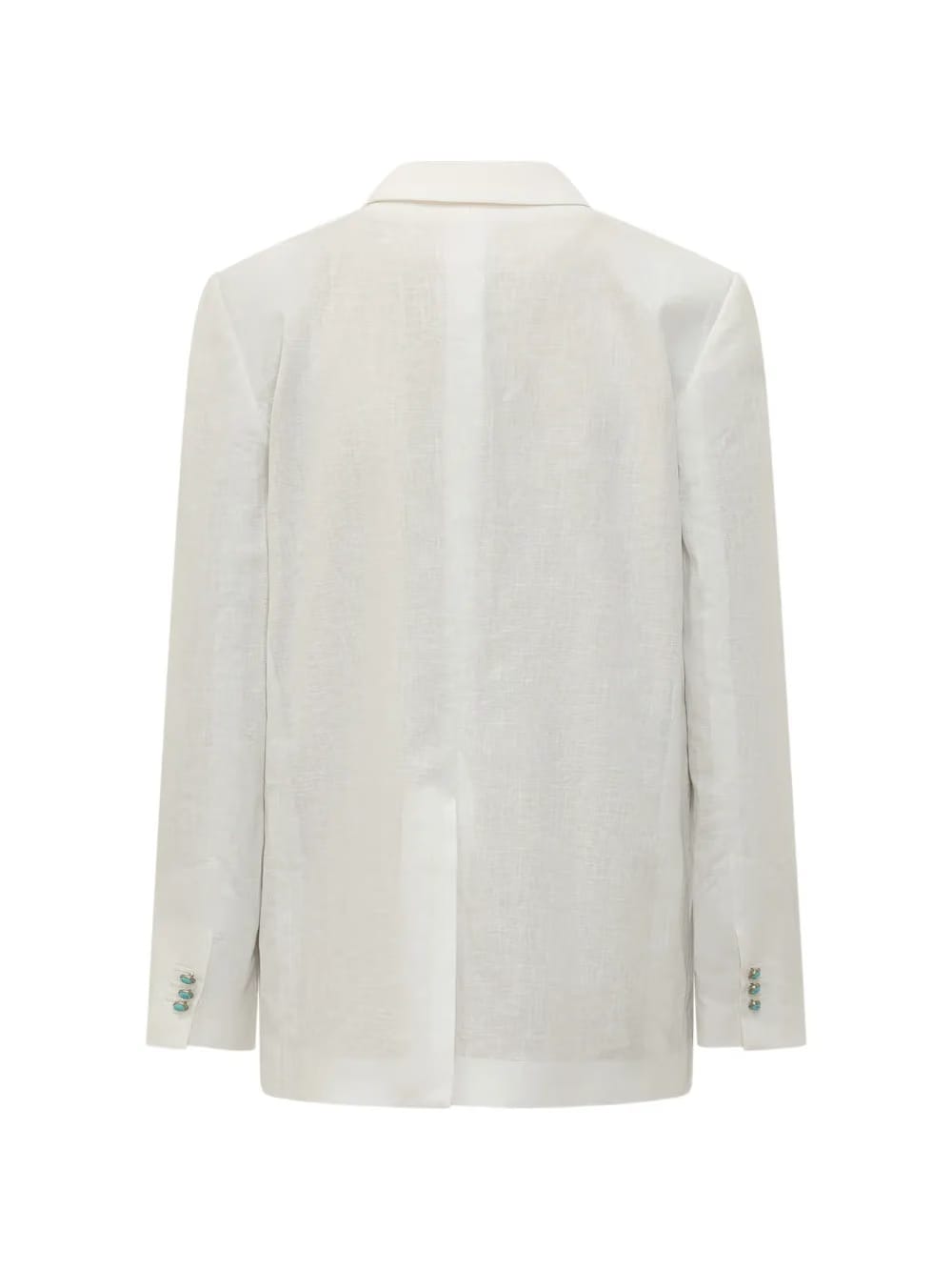 stone button linen jacket