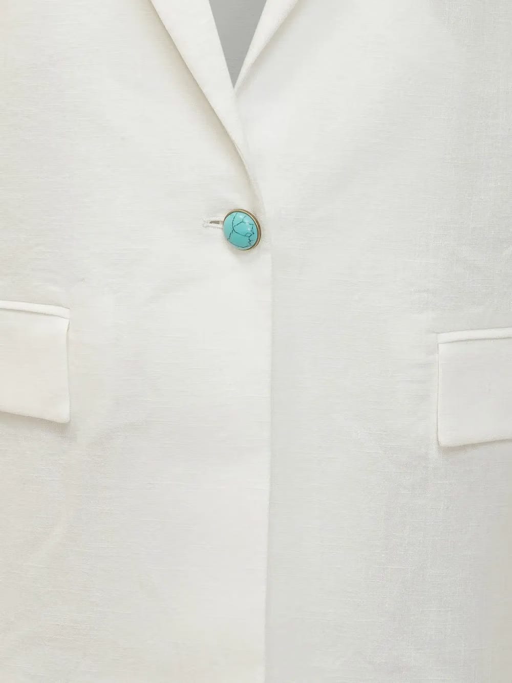 stone button linen jacket