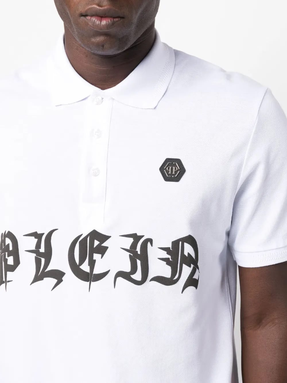 Gothic Plein logo-print polo shirt