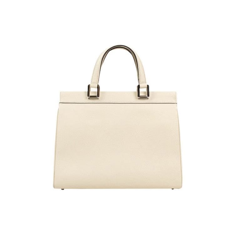 Gucci Zumi Grainy Leather Medium Top Handle Bag White
